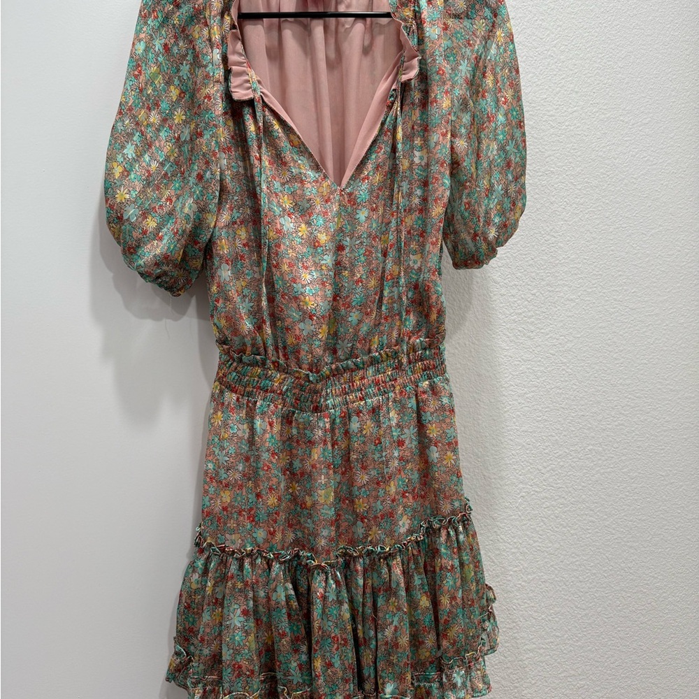 Buddy Love Green and pink floral Mini Dress
